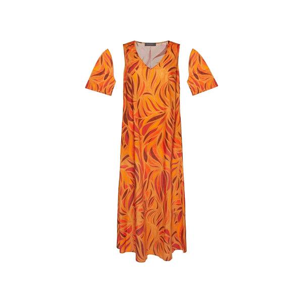 Elena Mirò Abito midi Abito Donna fantasia maniche rimovibili 46 - Francavilla Moda